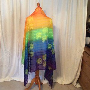 Silky Multicolor Wrap/Scarf